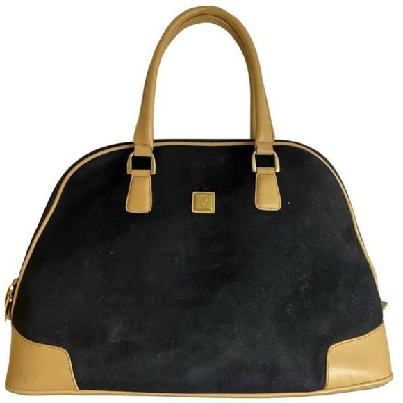 Diane Von Furstenberg Handbags - DVF xl black beige fabric weekend travel bag